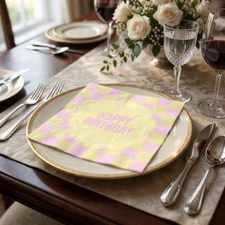 Papierservietten „Happy Birthday“ FSC – 3-lagig – 33×33 cm (20 St.)