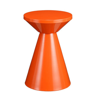 Stylischer Beistelltisch Orange Metall