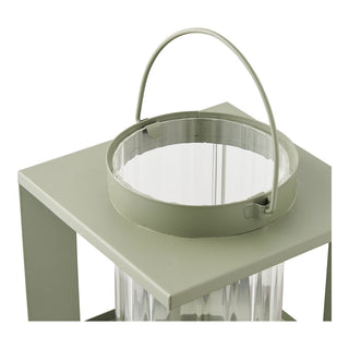 Lohals Lantern Laterne grün aus Glas und Metall 18x18x20,5 cm
