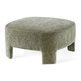 Ottomane Launo 81,5 cm – gepolsterter Hocker in Beige & Serpentine | Jesper Home