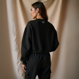 Crew Neck Sweat "GOOD ENOUGH FOR" - Grau Melange