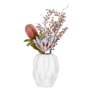 House Nordic Keramikvase – Zeitlose Eleganz in Beige, 19,5x19,5x26 cm
