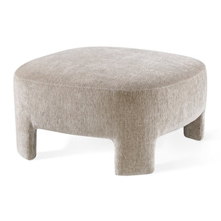 Ottomane Launo 81,5 cm – gepolsterter Hocker in Beige & Serpentine | Jesper Home