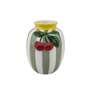 Keramikvase mit Kirschenmotiv – Poetische Design-Vase deine Home Dekoration
L12,8 B11,9 H15,6cm