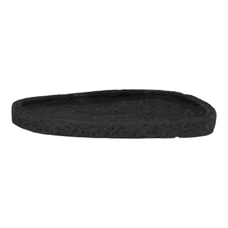 Schwarzes Tablett aus Zement – Modernes Deko Tablett 26,5 cm