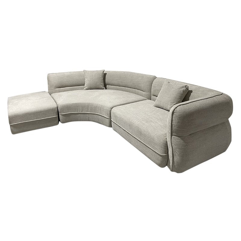 Sofa Rome 4-Sitzer (Links Lounge) + Ottomane Beige