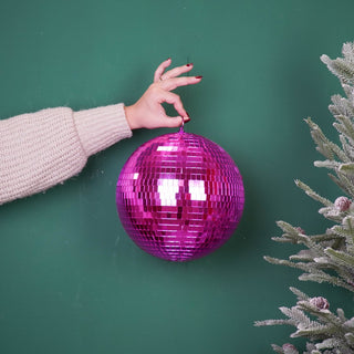 Weihnachtsdekoration – Weihnachtshänger – Discokugel – Schaumstoff – Rosa – 25 x 25 x 25 cm