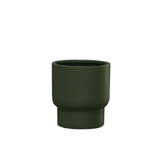 Blumentopf groß grün – Moderner Pflanztopf Outdoor & Indoor, Fiberstone Pflanzkübel, Bodenvase modern für Wohnzimmer & Garten