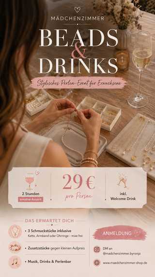 Beads & Drinks Workshop Tuttlingen – Schmuck selber machen für Erwachsene