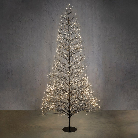 Lichterbaum für den Außenbereich – H210 x Ø100 cm – Metall – Schwarz