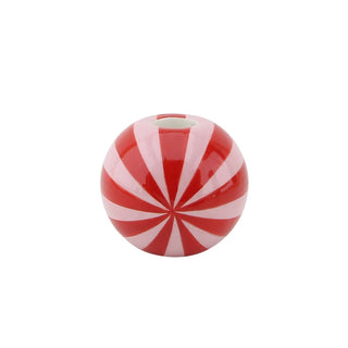 Candy Swirl Kerzenhalter – Bunter Kerzenhalter im Bonbon-Design | Housevitamin - Rot/Pink - 10x10x10 cm