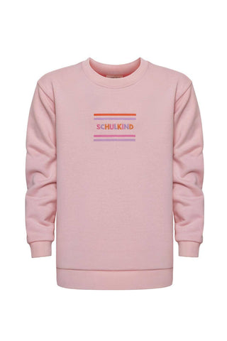 Schulkind Pullover aus Baumwolle – Bestickter Pullover zur Einschulung in Rosa