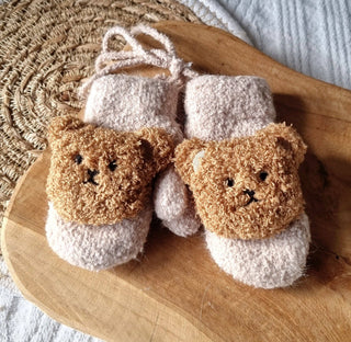 Winter-Bestseller Babysandhandschuhe mit Teddybär-Motiv