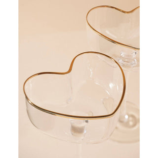 Amore Set aus 2 herzförmigen Martini-Gläsern