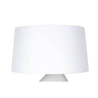 SalesFever Tischleuchte Keramik Blau-Weiß – Handbemalte Design-Tischlampe mit Leinenschirm, 69 cm
