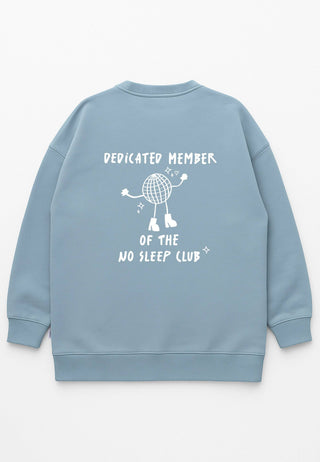Erwachsenen Sweatshirt No Sleep Club hellblau