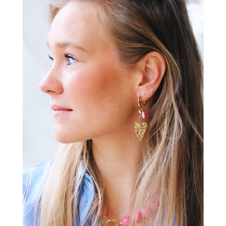 Bazou Statement Creolen Gold 6 cm – Große Strass Edelstahl Ohrringe für Damen