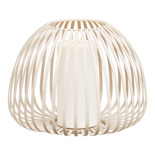 Stoense Laterne Beige Ø25x20 cm – Moderne Metall Laterne & Windlicht für stilvolle Wohnraum-Dekoration