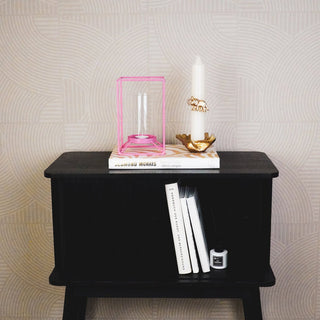 Laterne – Metall/Glas – Rosa – 12,5 x 12,5 x 20 cm