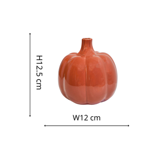 Kürbisvase aus Keramik – Orange oder Salbeigrün, 12,5 cm H12,5cm D12cm