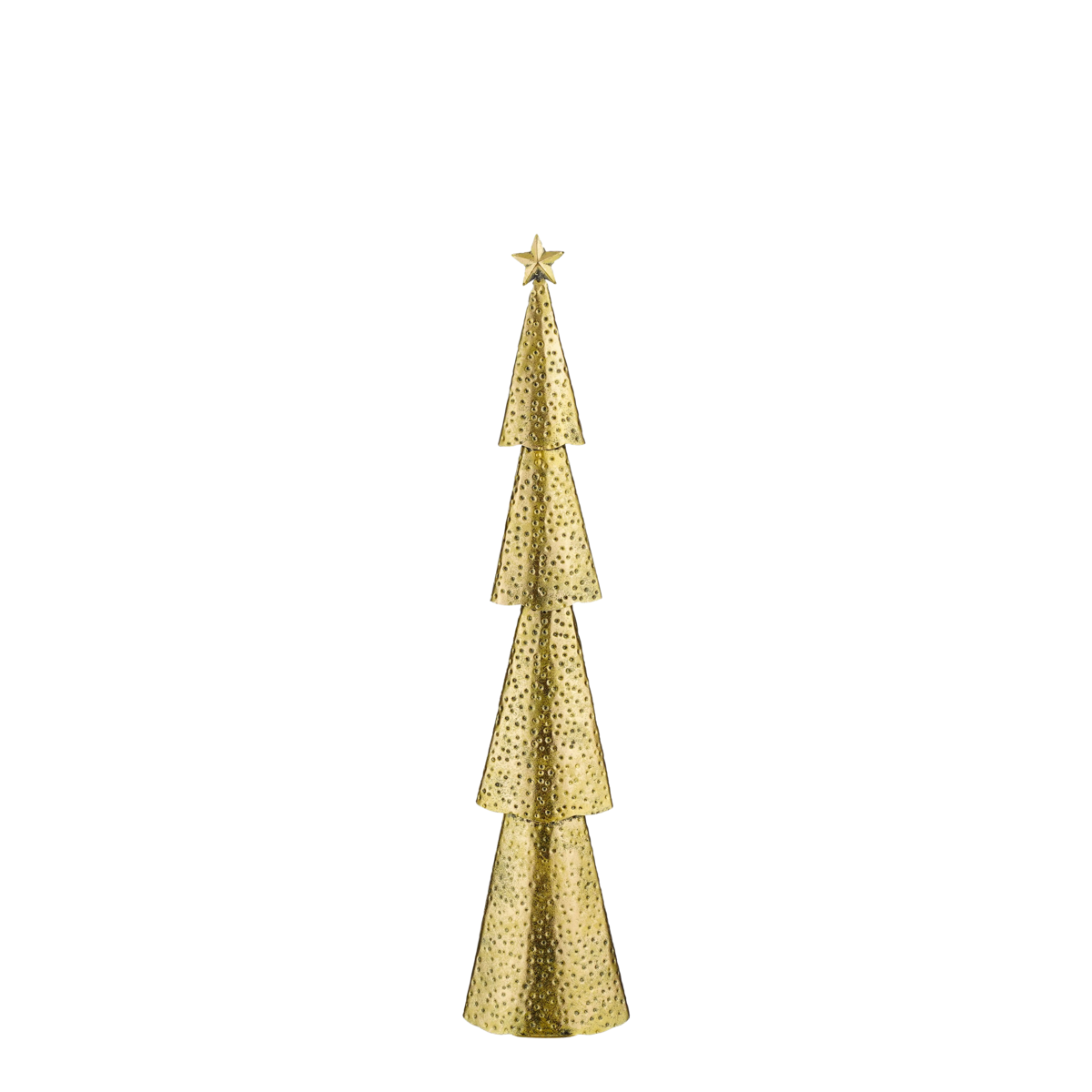 Christmas tree - L15 x W8 x H68 cm - Metal - Gold