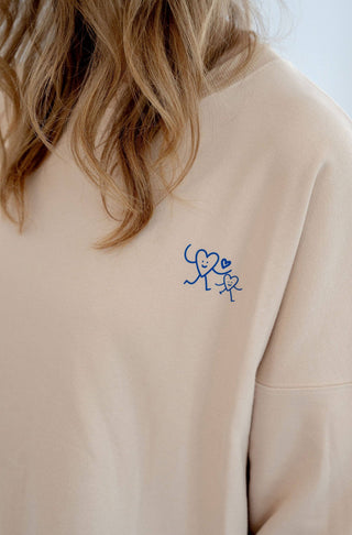 Erwachsenen Sweatshirt beige Always Running Late