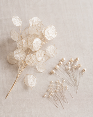 DIY Deko-Set Lunaria & Perlen für Laguruskranz