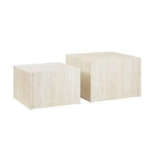 zwei Holz couchtische weißer hintergrund