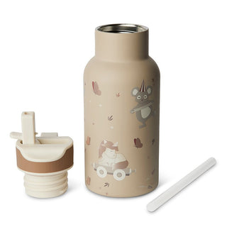 Nuuroo Juno Edelstahl-Wasserflasche mit Aktivitätsdeckel – 350 ml, Silikonauslauf, kinderfreundlich – Farbe Einhorn