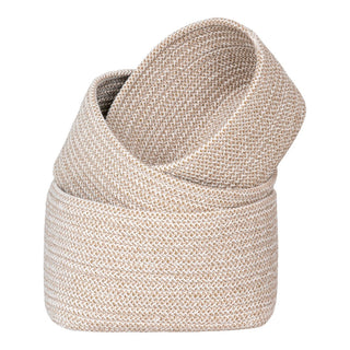 Korb "Cadima" Baumwolle, Beige, 3er-Set