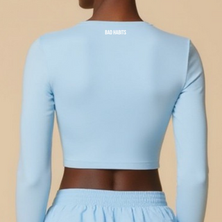 Longsleeve Crop Top „Good Girl® / Bad Habits“ – Stretchmaterial für Streetstyle & Workout | GOOD GIRL BAD HABITS