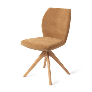 Jesper Home Ikata Esszimmerstuhl mit Eichenholzgestell – moderner Polsterstuhl in Blau, Beige & Braun