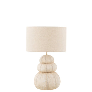 J-Line Tischlampe Beige – Designer Lampe aus Polyresin Ø 30,5 cm