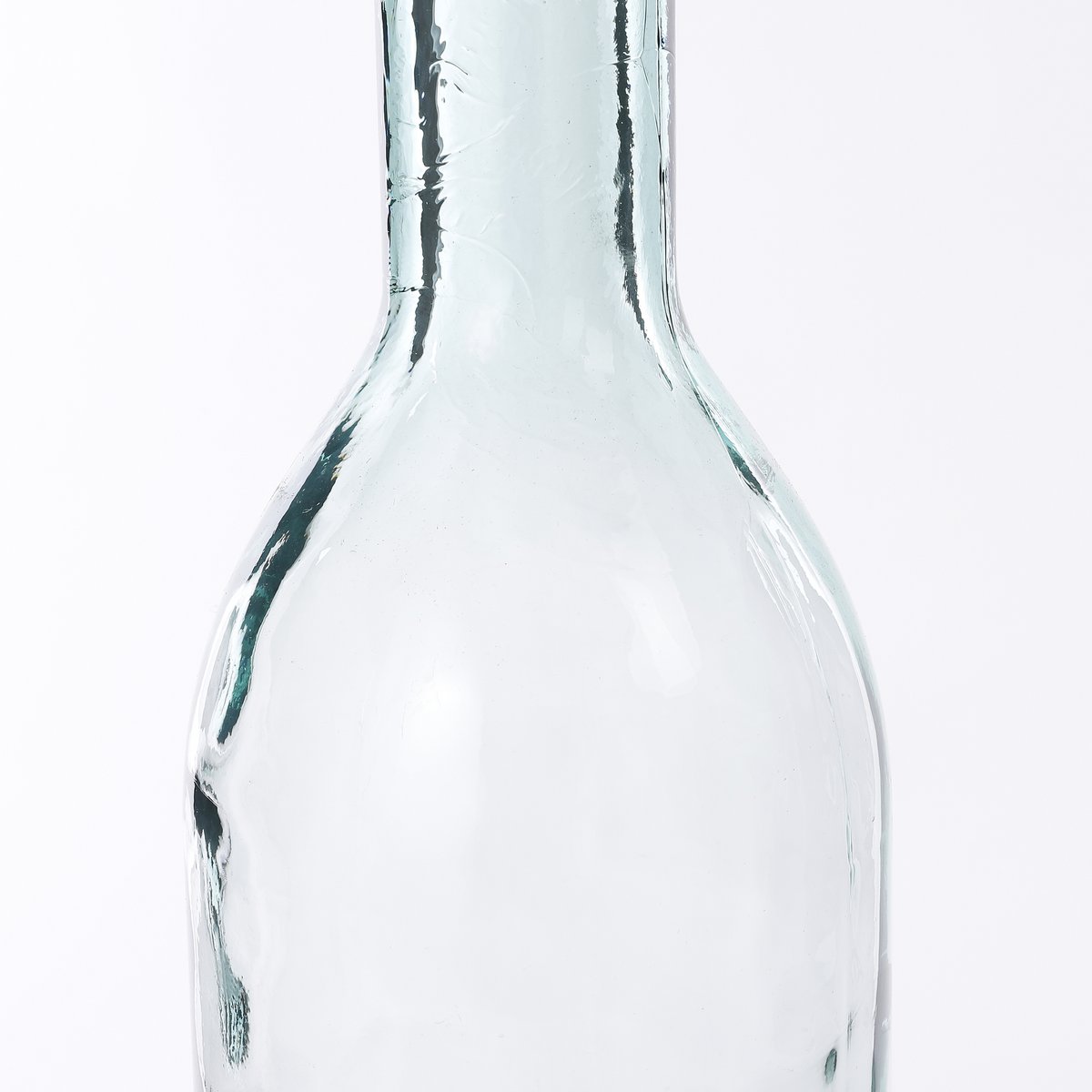 Vase - schlanke Flaschenform H100 x Ø21 cm - recyceltes Glas - Transparent