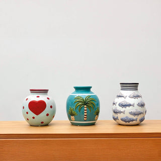 Keramikvase Jacques klein mit Fischmotiv – Poetische Design-Vase für Slow-Life-Dekoration
L13,3 B13,1 H16cm