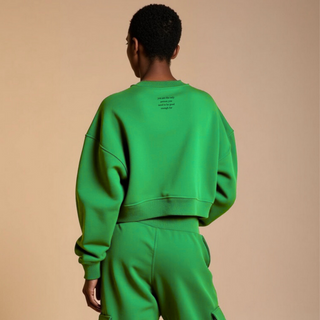 Crew Neck Sweat "GOOD ENOUGH FOR" - Grau Melange