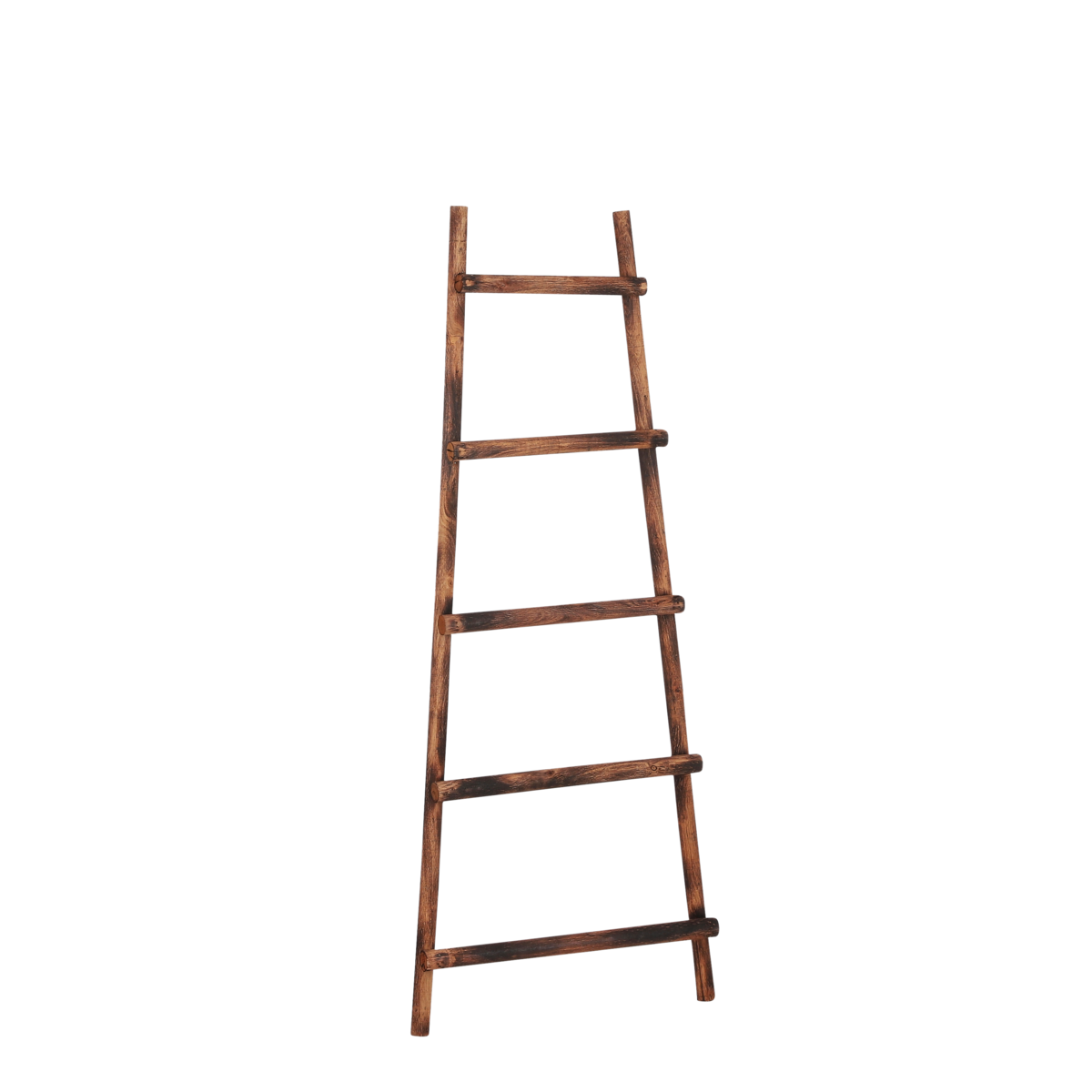 Ladderrek - L29 x B49 x H119 cm - Populierenhout - Bruin