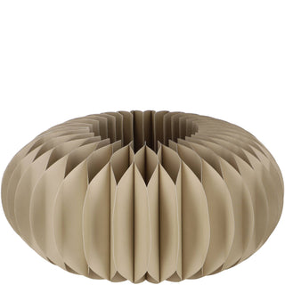 Papier Sockel „Dacia“ greige Ø39 cm – modernes Deko Podest für Vase & Wohnaccessoires
