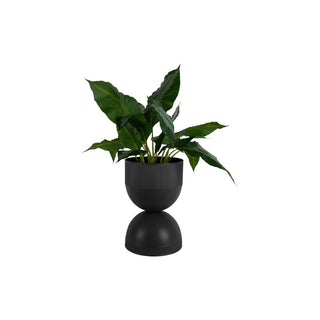 Blumentopf Tonar Metall Schwarz 39 cm – Wendbarer Design-Pflanztopf von Present Time