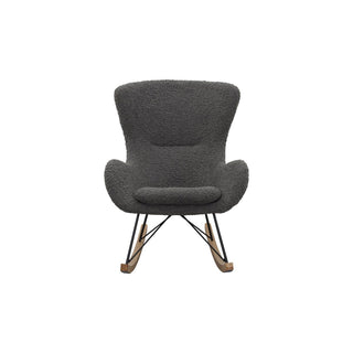 Schaukelstuhl Teddyfell Dunkelgrau