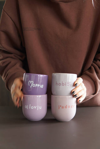 Kaffeebecher Keramik, Ajlovju lila