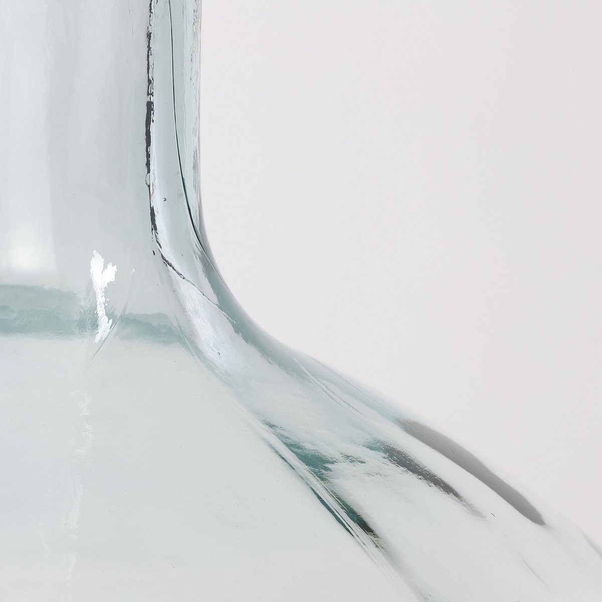 Vase - bauchige Flaschenform H46 x Ø38 cm - recyceltes Glas- Transparent