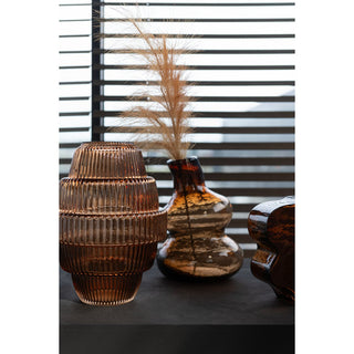 J-Line Flaschenvase Braun 27 cm – Glasvase Klein