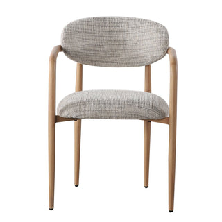 Japandi Esszimmerstuhl mit Armlehne Beige – Sake Chair von Pole to Pole (2er-Set)