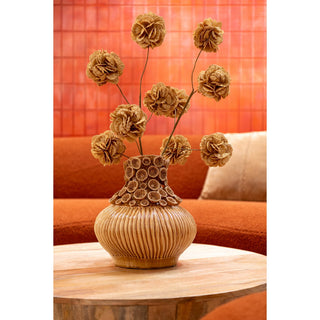 J-Line Keramikvase Gelb 33,5 cm – Runde Design Blumenvase
