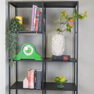 Housevitamin Manteluhr modern – zeitloses Design im Vintage-Stil 36 cm Grün - 36x8,5x20 cm