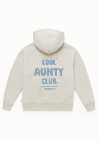Erwachsenen Hoodie grau Cool Aunty Club hellblau