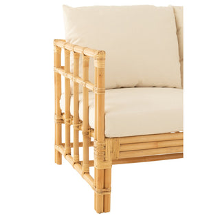 J-Line Rattan Lounge Sitz Braun – Stilvolles Design-Sitzmöbel aus Rattan für modernes Wohnen