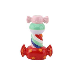 Gestapelte Candy-Kerzenhalter – Bunter Kerzenhalter im Bonbon-Design | Housevitamin-Multi Colour-13x7x20cm