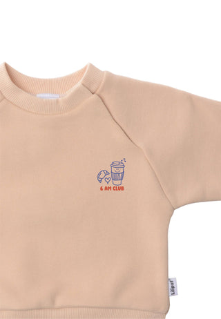 Mini Sweatshirt “Cacao before Chaos” beige
